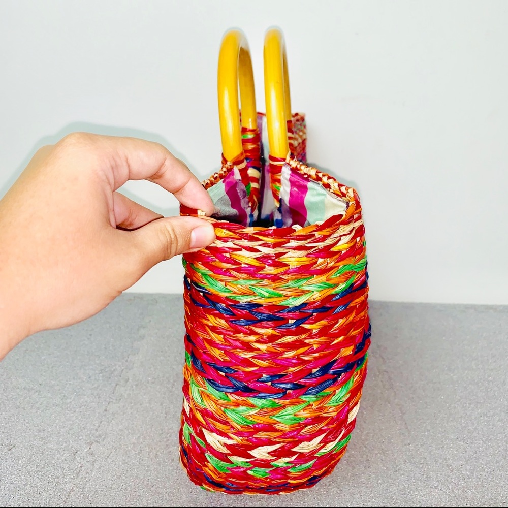 Send me $15 offer colorful straw summer handbag - Picture 2 of 6